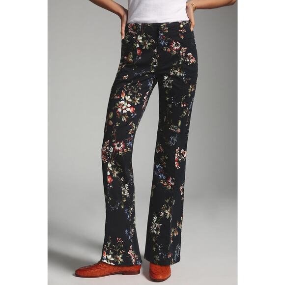Anthropologie  Pilcro Mid-Rise Demilune Floral Utility Pants Size 32"x26.5" - Picture 4 of 11